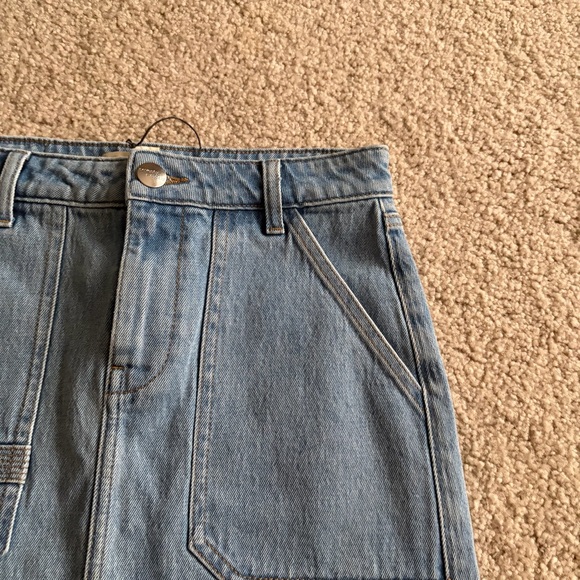 Seventy + mochi elodie jean ruffle hem festival mini blue jean skirt 4(27) NWT - Picture 6 of 15